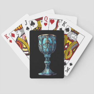 Create Your Own Gothic Blue Chalice Playing Cards