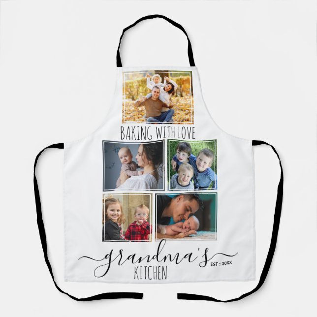Create Your Own Grandma’s Kitchen 5 Photo Collage Apron (Front)
