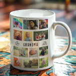 Create Your Own Grandparents Photo Collage Coffee Mug<br><div class="desc">Personalized coffee mug Photo Collage. Create a heartwarming gift that grandparents will cherish forever with our Personalized Mug Photo Collage. This beautifully mug allows you to turn 12 of your favourite family photos into a unique keepsake, celebrating the special bond between loved ones. Features: Customizable Design: Add 12 photos and...</div>