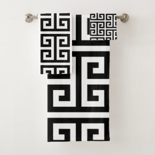 Create Your Own Greek Key Pattern Bath Towel Set