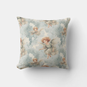 Create Your Own Green Angels Throw Pillow