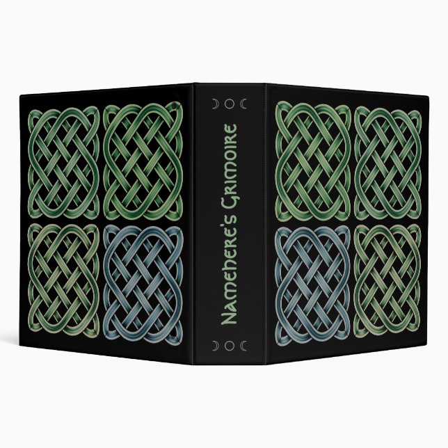 Create Your Own Green & Blue Celtic Knotwork Binder (Background)