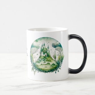 Create Your Own Green Fantasy Castle Landscape Magic Mug