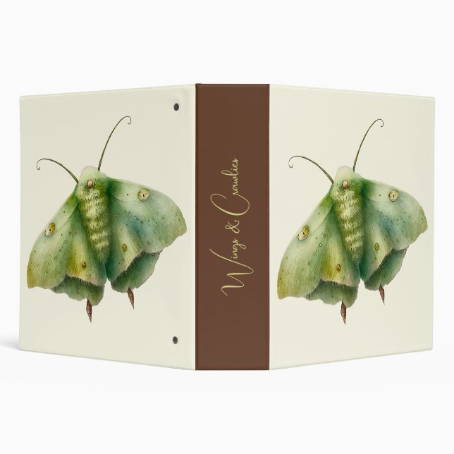 Create Your Own Green Fantasy Moth Binder (Background)