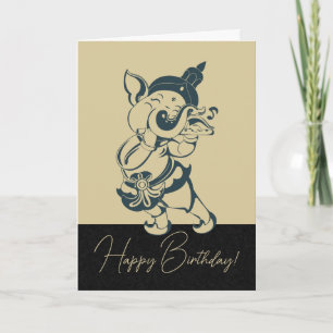 Create Your Own Green & Gold Ganesh Flute Holiday Card