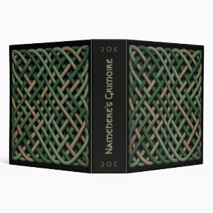 Create Your Own Green Gold Weave Celtic Knotwork Binder