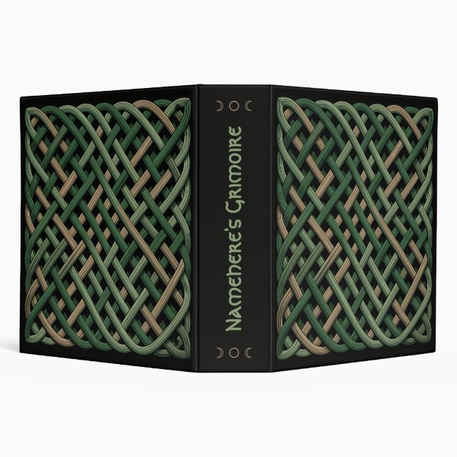 Create Your Own Green Gold Weave Celtic Knotwork Binder (Background)