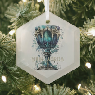 Create Your Own Green Nature Chalice Glass Ornament