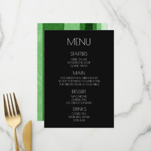 Create Your Own - Green Retro Stripes Menu