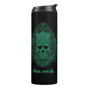 Create Your Own Green Skull Thermal Tumbler