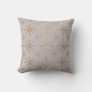 Create Your Own Grey & Gold Stars Throw Pillow