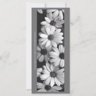 Create Your Own Grey & White Daisies Bookmark