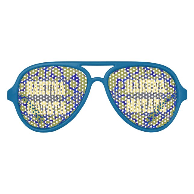 Create Your Own Hakuna Matata Blue Party Shades (Front)