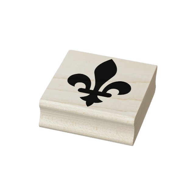 Create Your Own Half Leaved Fleur De Lis Rubber Stamp (Stamp)