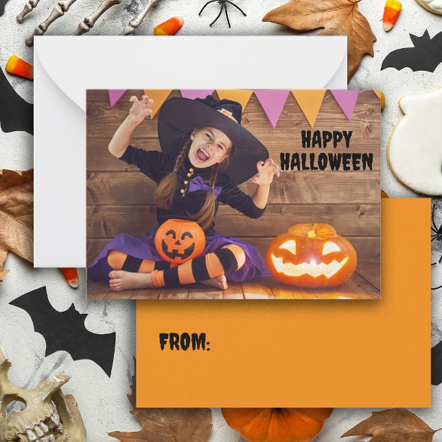 Create Your Own Halloween Classroom Card (Halloween classroom card personalized with your own photo and text. )