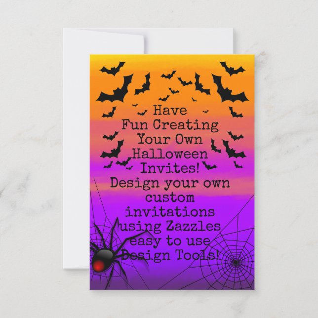 Create Your Own Halloween Party Invitations (Front)