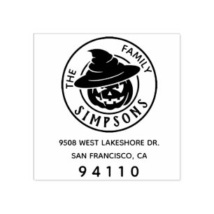Create Your Own Halloween Return Address Rubber Stamp