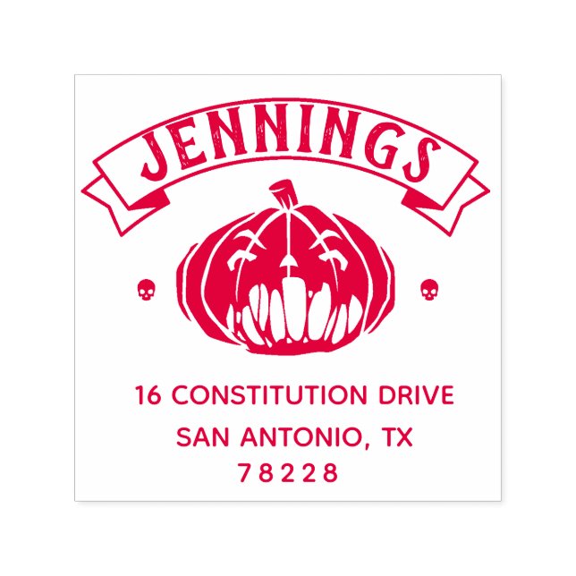 Create Your Own Halloween Return Address Self-inking Stamp (Design)