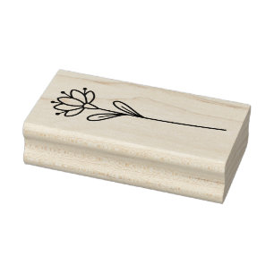 Create Your Own Hand Drawn Flower Blossom Floral Rubber Stamp