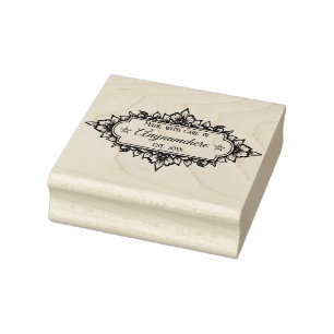 Create Your Own Hand Drawn Flower Petals Frame Rubber Stamp