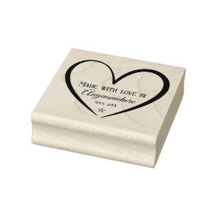 Create Your Own Hand Drawn Heart Logo Rubber Stamp
