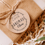 Create Your Own Handmade With Love Personalized Rubber Stamp<br><div class="desc">A stamp for your handmade products or art. Personalize with your name,  written in classic and elegant script letters.</div>