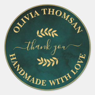 Create Your Own Handmade With Love Thank you  Classic Round Sticker