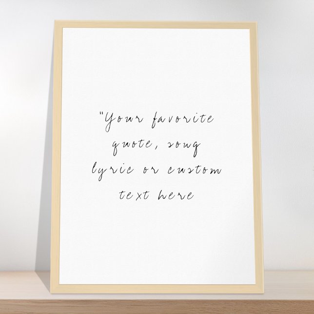 Create Your Own Handwritten Script Quote Poster (Creator Uploaded)