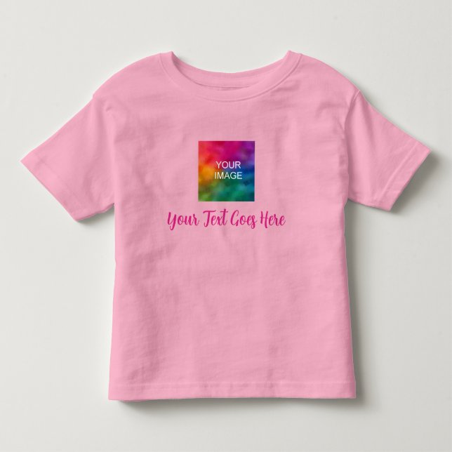 Create Your Own Handwritten Script Text Name Pink Toddler T-shirt (Front)