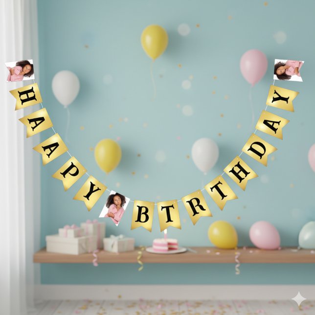 Create Your Own Happy Birthday to You Photo Bunting Flags (Creator Uploaded)