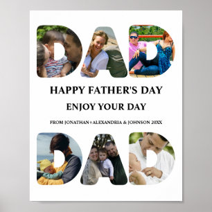 Create your own Happy fathers day 6 photo collage Poster