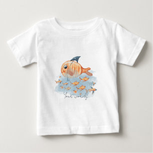 Create Your Own Happy Goldfish Baby T-Shirt