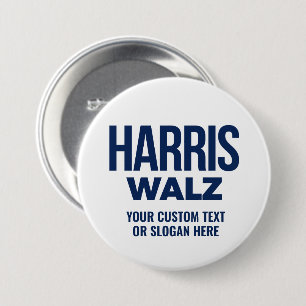 Create Your Own Harris Walz 2024 3 Inch Round Button