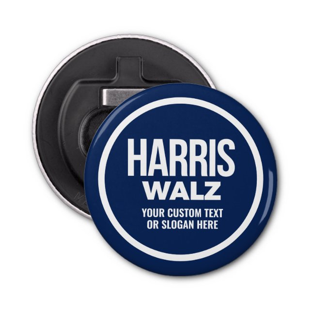 Create Your Own Harris Walz 2024 Bottle Opener (Front)