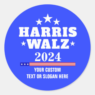 Create Your Own Harris Walz 2024 Classic Round Sticker