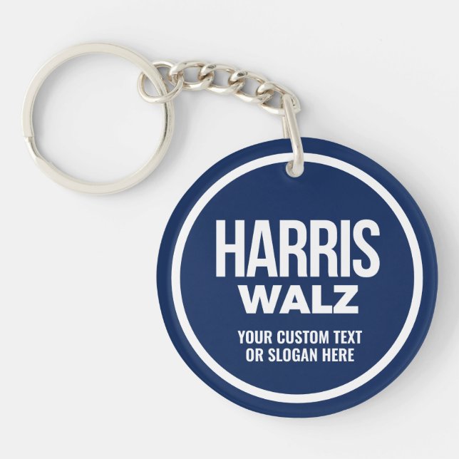 Create Your Own Harris Walz 2024 Keychain (Front)