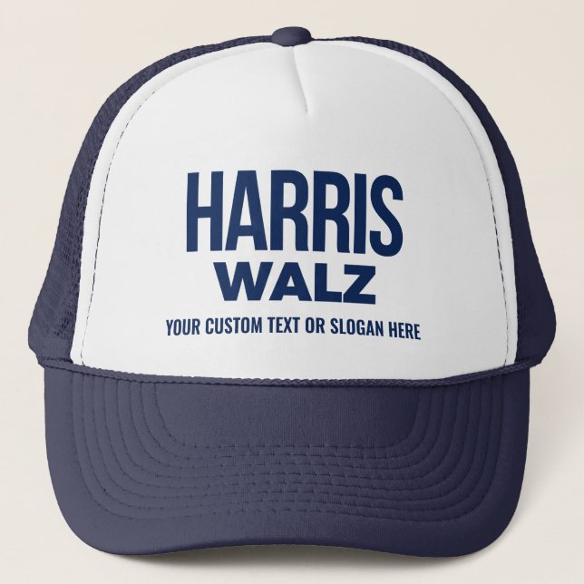 Create Your Own Harris Walz 2024 Trucker Hat (Front)