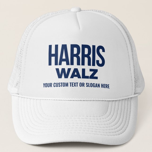 Create Your Own Harris Walz 2024 Trucker Hat (Front)