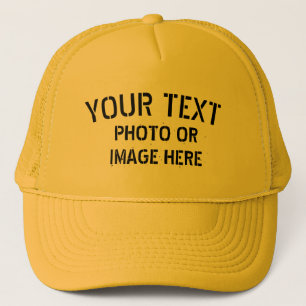 Create Your Own Hat, Personalized Bright Orange  Trucker Hat