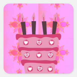 Create Your Own Have a Blessed Happy Birthday Square Sticker
