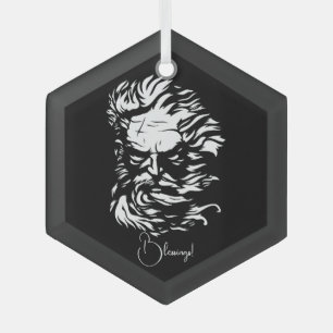 Create Your Own Head of Zeus Glass Ornament