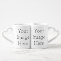 Create Your Own Heart Handle Coffee Mug Set