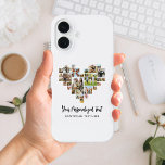 Create Your Own Heart Shaped Photo Collage iPhone 16 Case<br><div class="desc">Create your own heart shaped photo collage phone case featuring your favourite pictures in a love heart shape photo grid. Add your personalized text in modern minimalist typography.</div>
