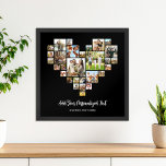 Create Your Own Heart Shaped Photo Collage Poster<br><div class="desc">Create your own heart shaped photo collage poster featuring your favourite pictures in a love heart shape photo grid. Add your personalized text in modern minimalist typography.</div>
