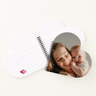 Create Your Own Heart Shaped Photo Spiral Notebook