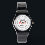 Create Your Own Hebrew Watch, Personalized / Photo Watch<br><div class="desc">Watch (HEBREW Numerals): Create Your Own - personalized professional branded item with custom logo / photo and easy further adjustments by adding text,  background colours or more images. Simple way to personalize your business,  create cool gifts for your family & friends for every occasion.</div>