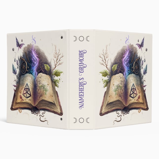 Create Your Own Hedge Witch Spell Book Binder (Background)