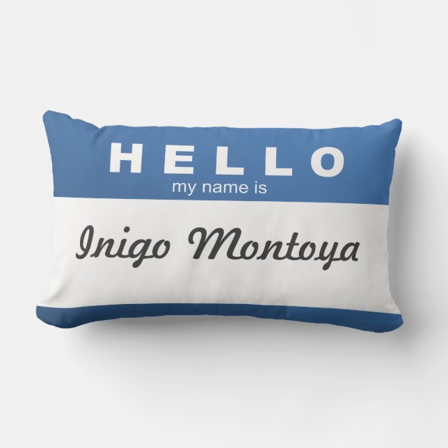 Create Your Own "Hello, My Name Is..." Pillow! Lumbar Pillow (Front)