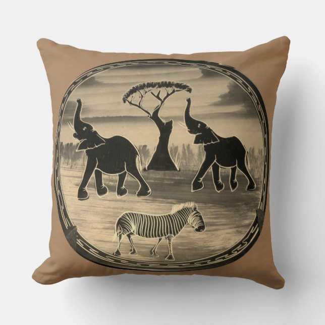 Create Your Own Hello With Love From Africa Throw Pillow (Front)
