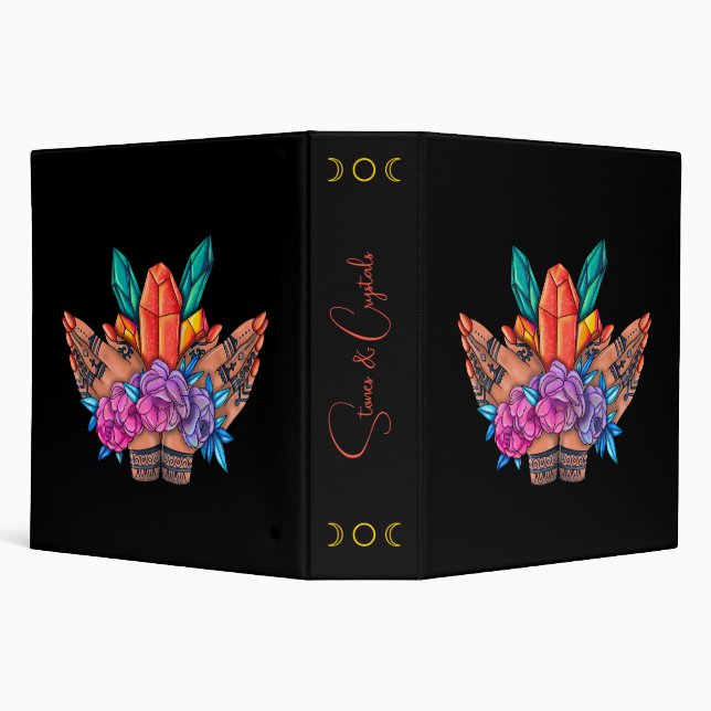 Create Your Own Henna Hands Crystals & Roses Binder (Background)